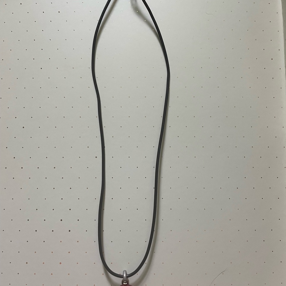 Black Cord Necklace with Blood Vile Pendant